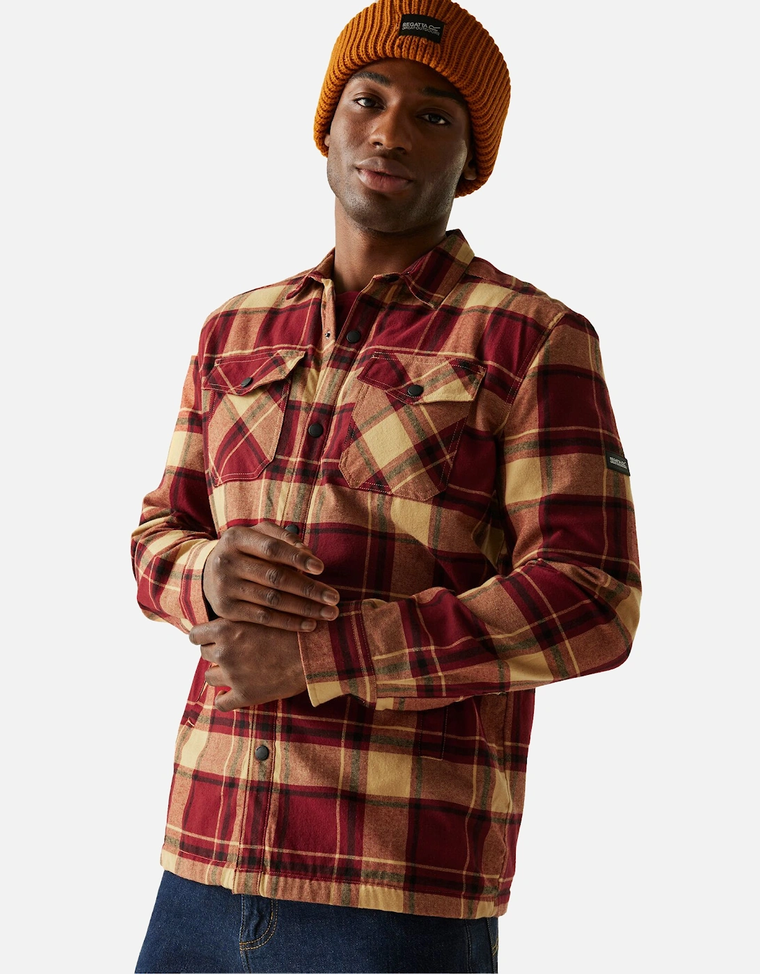 Mens Spennith Checked Shirt Jacket