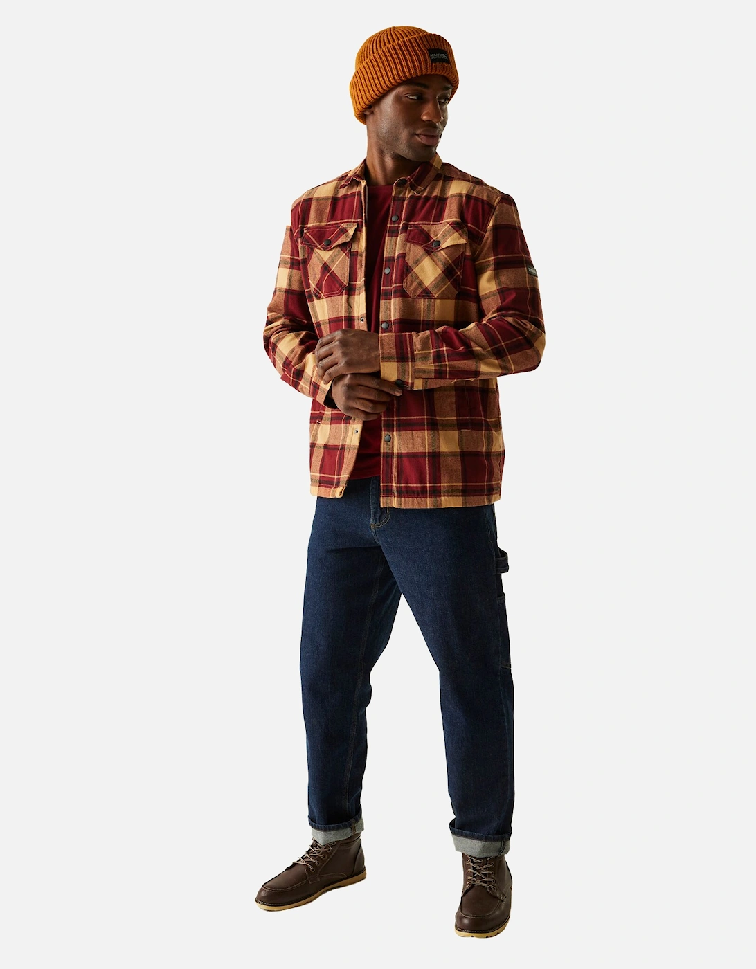 Mens Spennith Checked Shirt Jacket