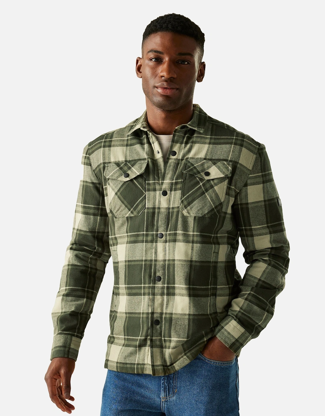 Mens Spennith Checked Shirt Jacket