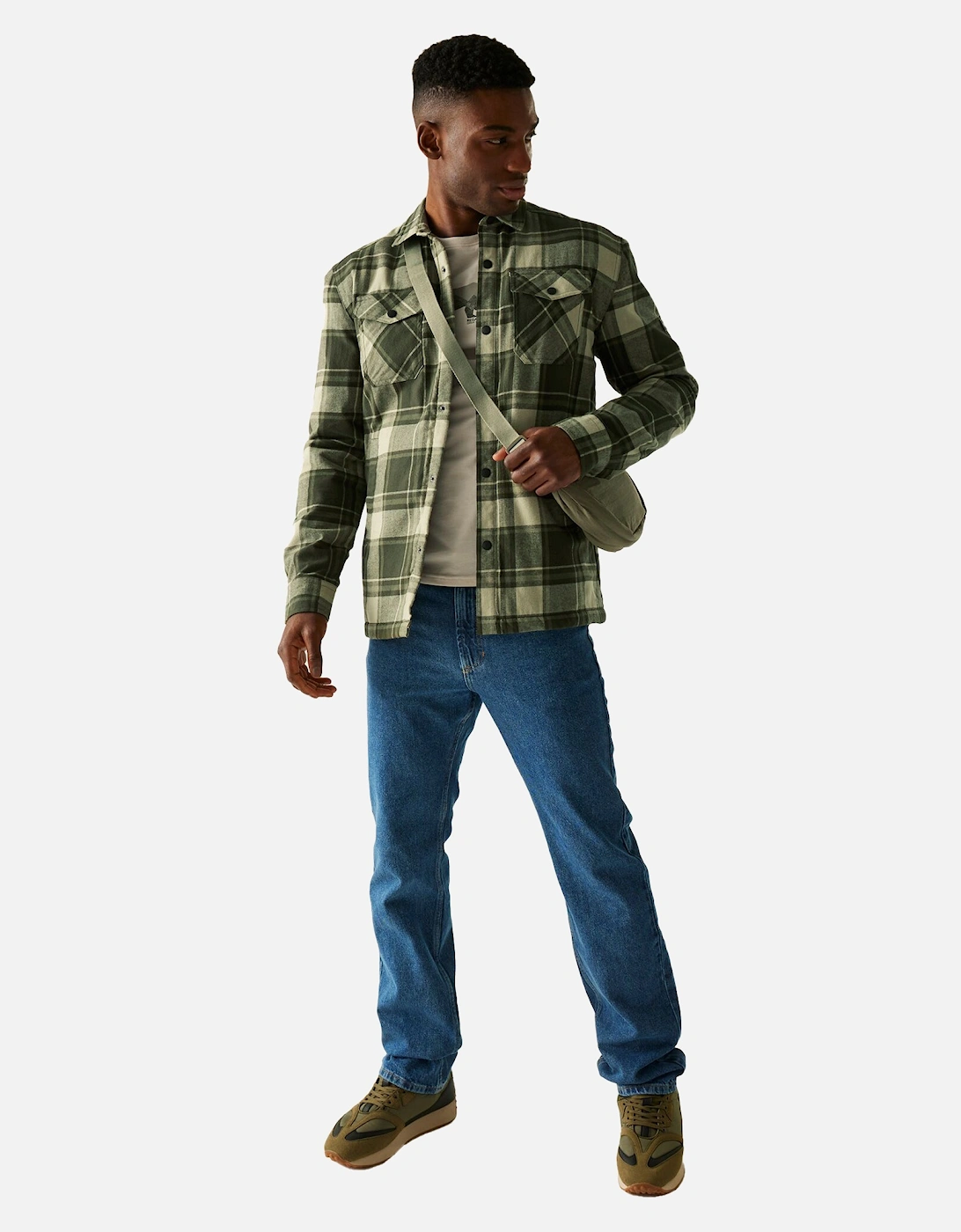 Mens Spennith Checked Shirt Jacket