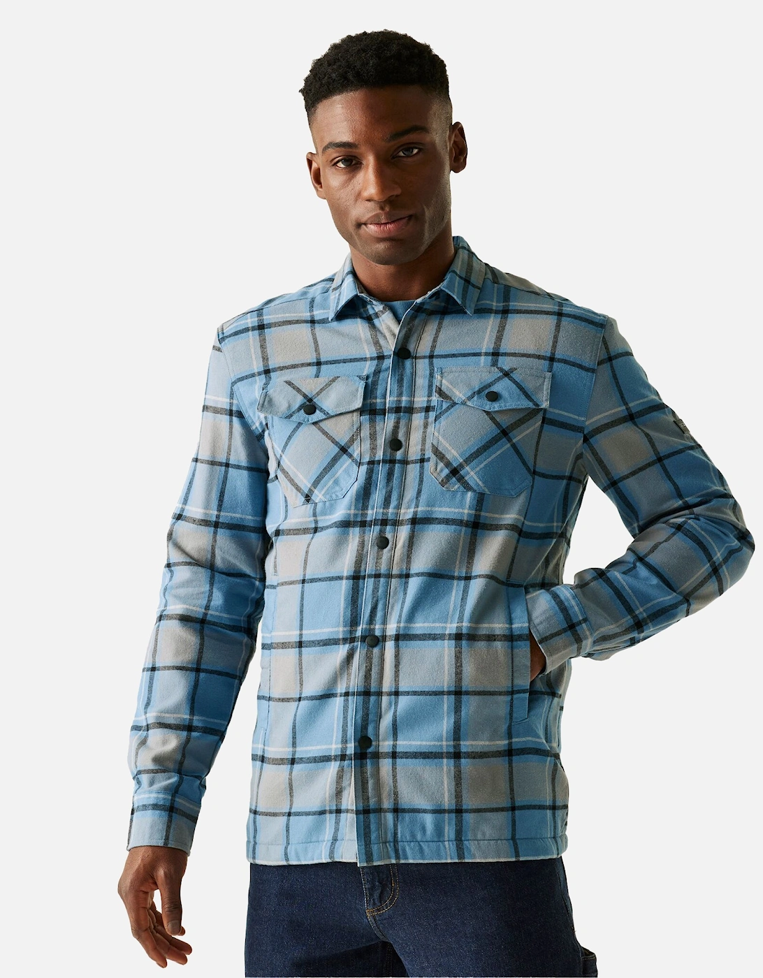 Mens Spennith Checked Shirt Jacket