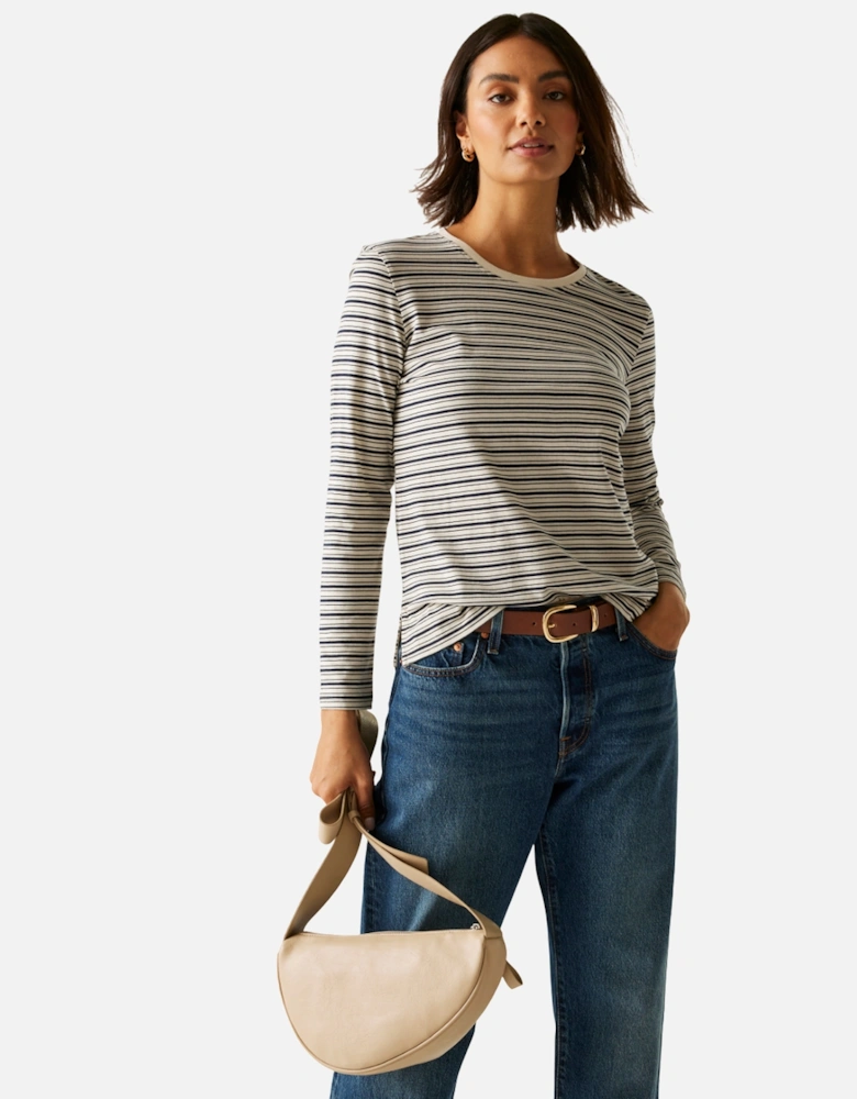 Womens/Ladies Federica Stripe Long-Sleeved T-Shirt