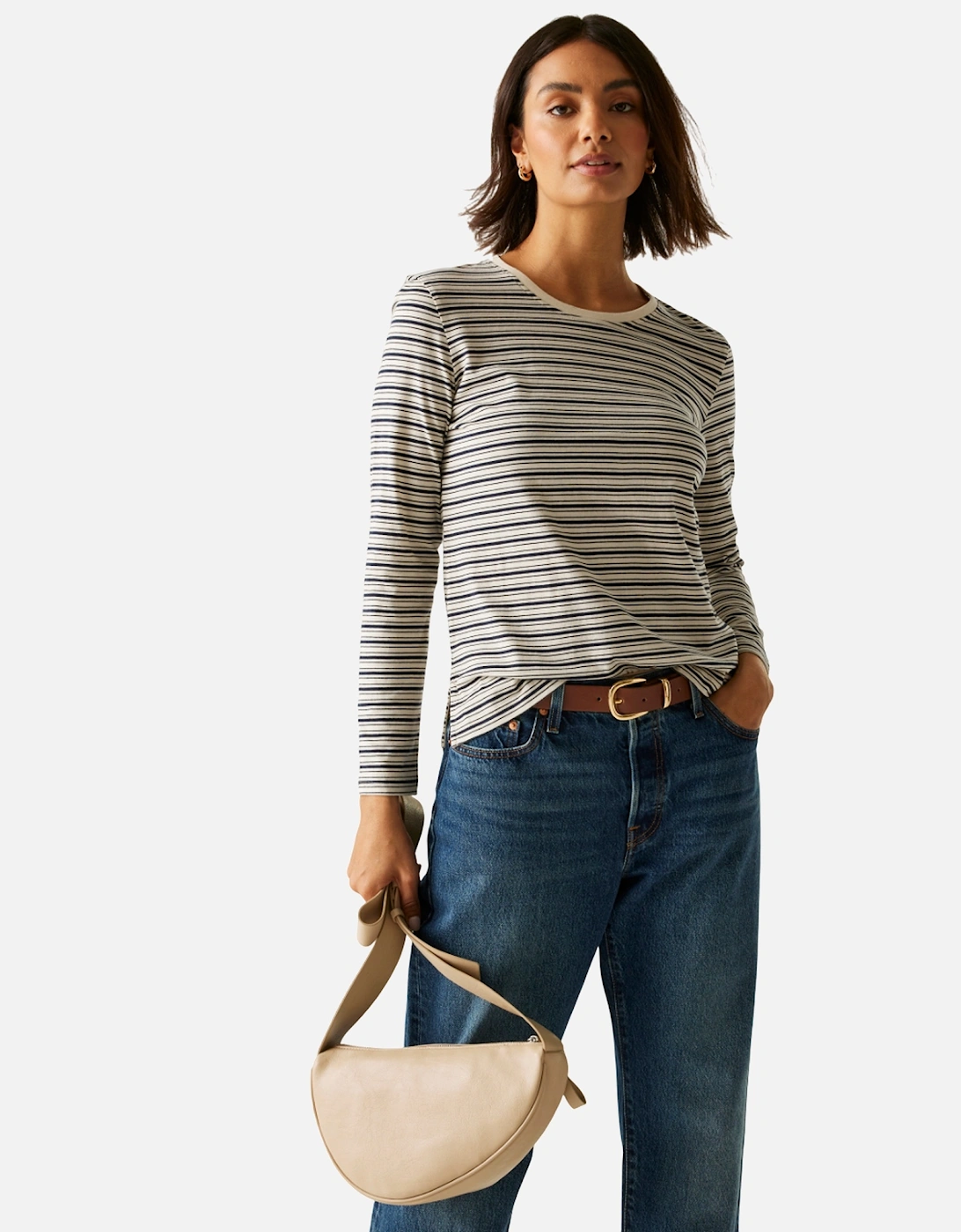 Womens/Ladies Federica Stripe Long-Sleeved T-Shirt, 6 of 5