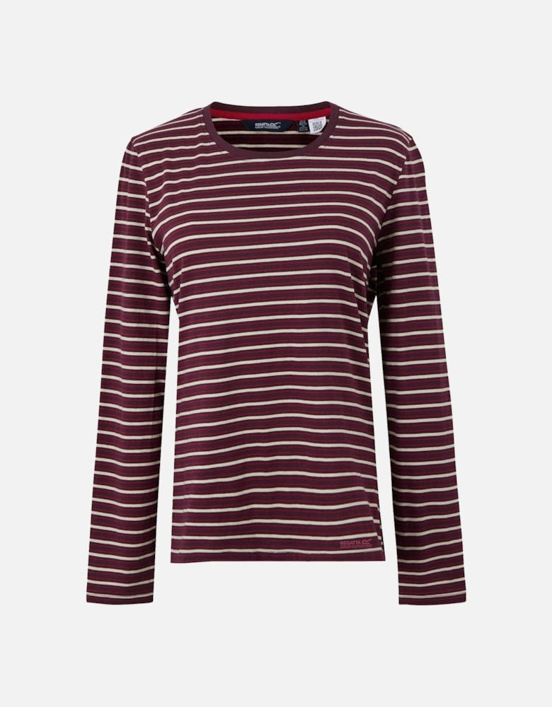 Womens/Ladies Federica Stripe Long-Sleeved T-Shirt
