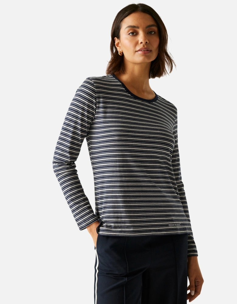 Womens/Ladies Federica Stripe Long-Sleeved T-Shirt