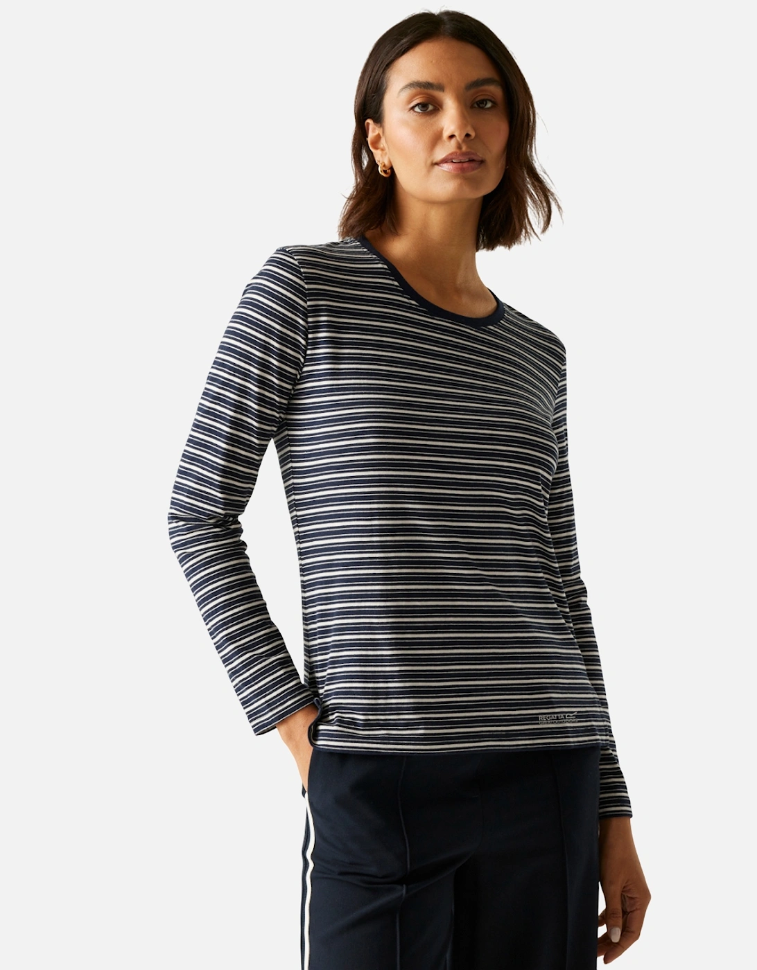 Womens/Ladies Federica Stripe Long-Sleeved T-Shirt