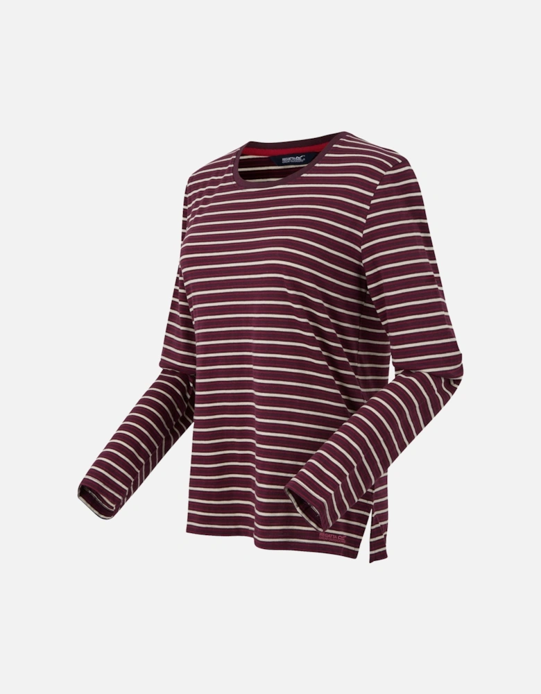 Womens/Ladies Federica Stripe Long-Sleeved T-Shirt