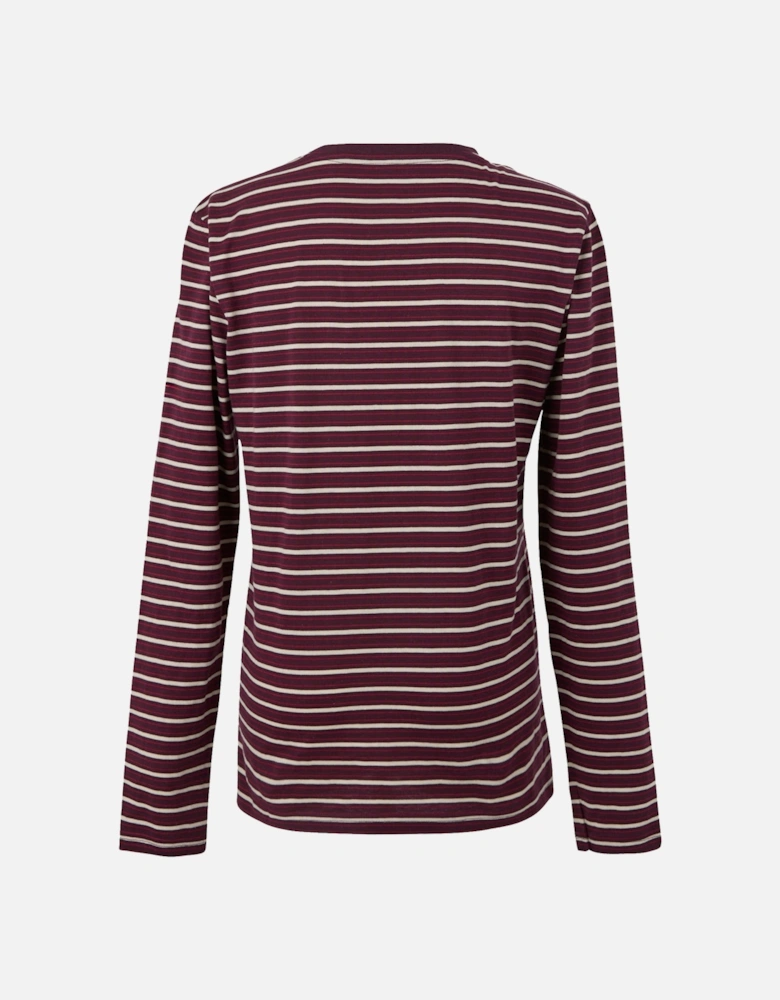 Womens/Ladies Federica Stripe Long-Sleeved T-Shirt
