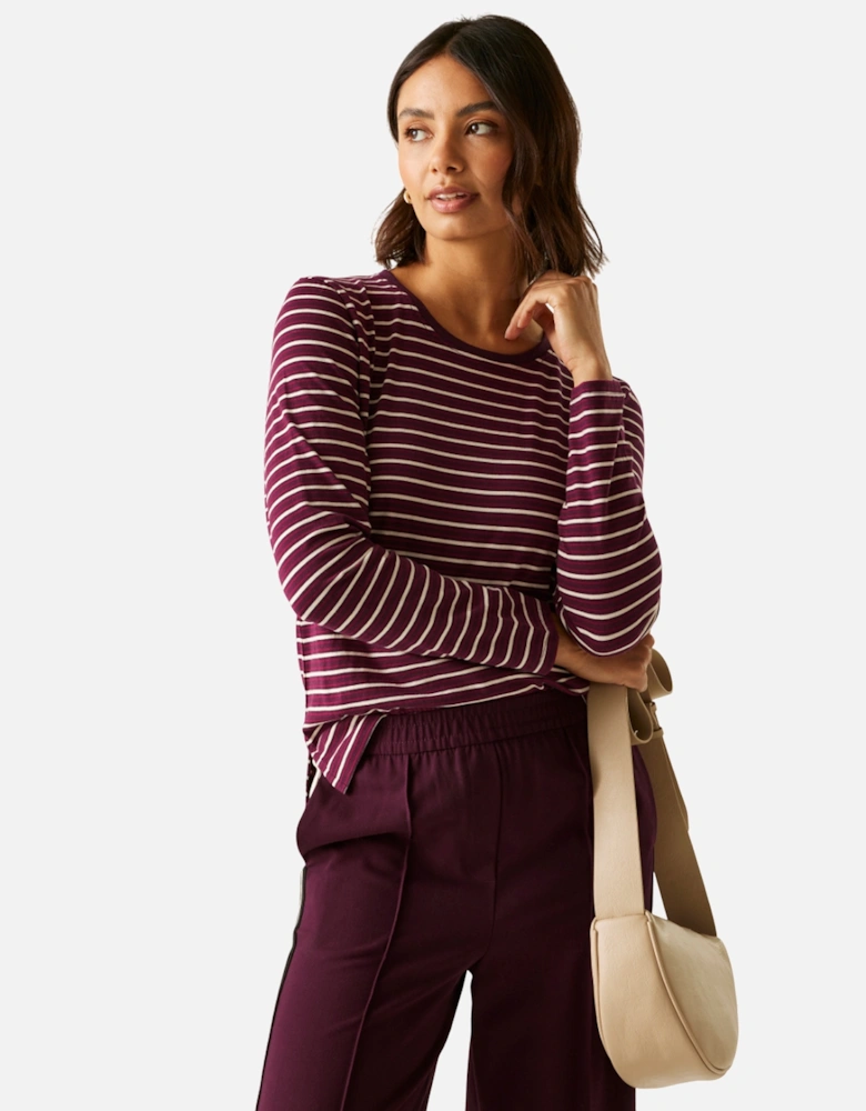 Womens/Ladies Federica Stripe Long-Sleeved T-Shirt