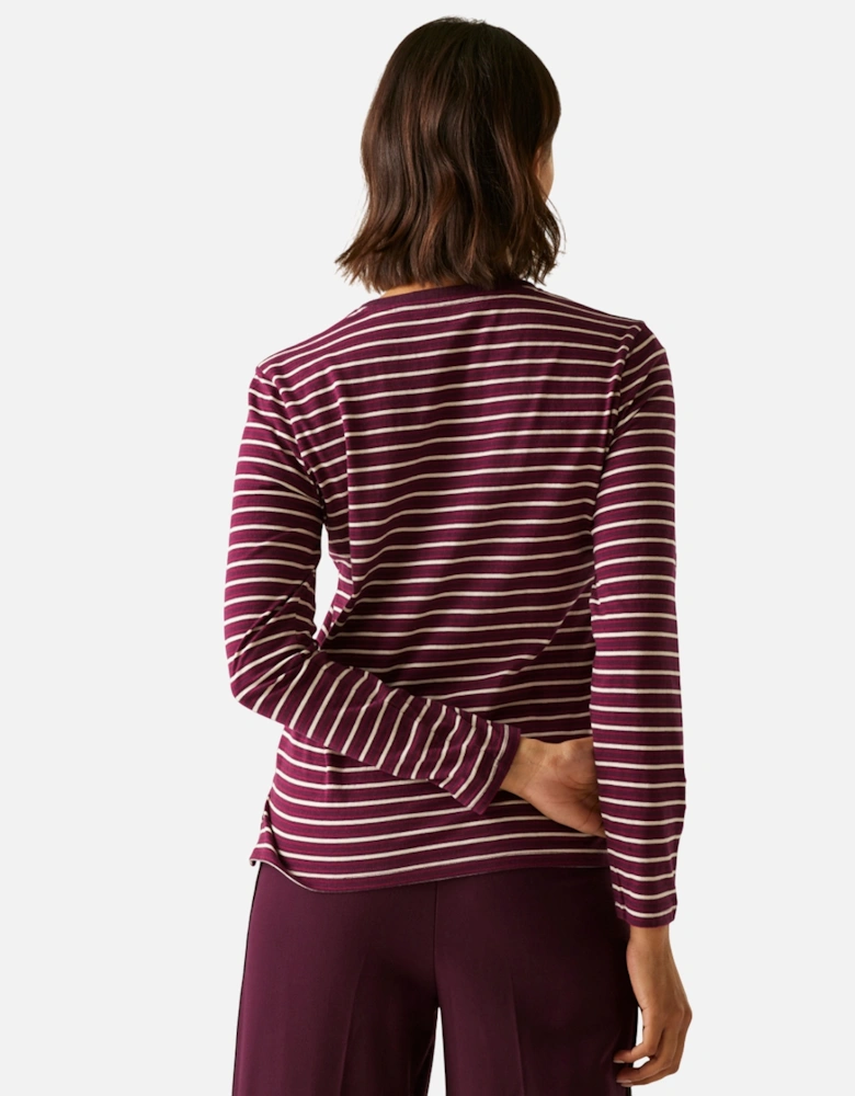 Womens/Ladies Federica Stripe Long-Sleeved T-Shirt
