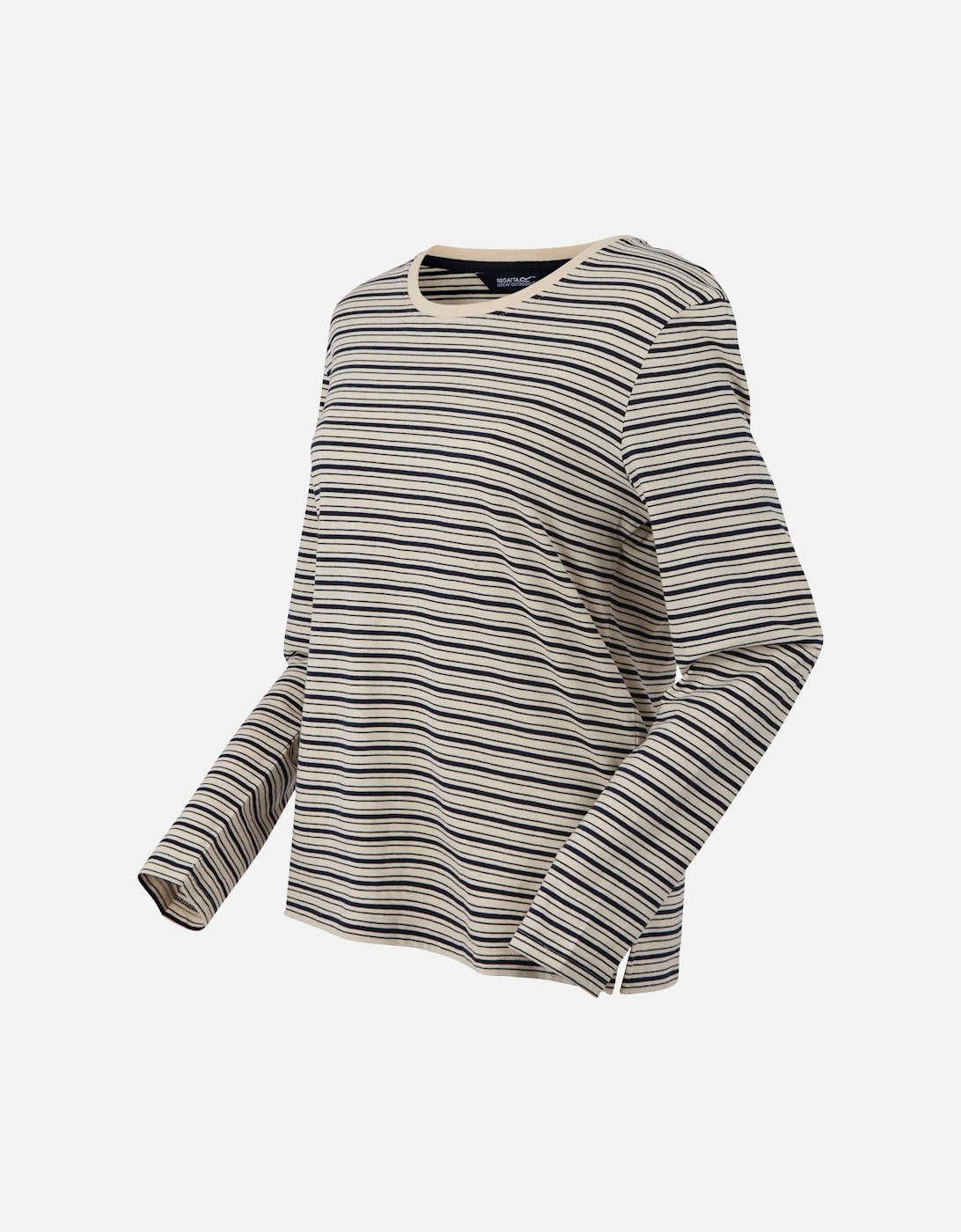 Women's Regatta Womens/Ladies Federica Stripe Long-Sleeved T-Shirt - White - Size: 18