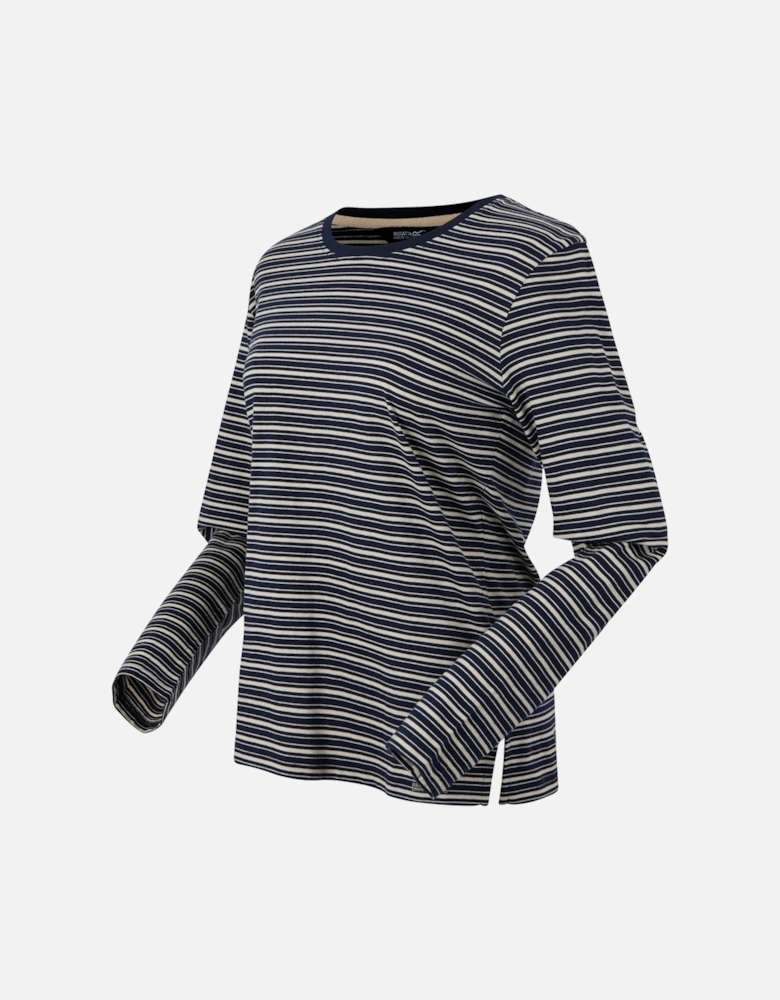 Womens/Ladies Federica Stripe Long-Sleeved T-Shirt