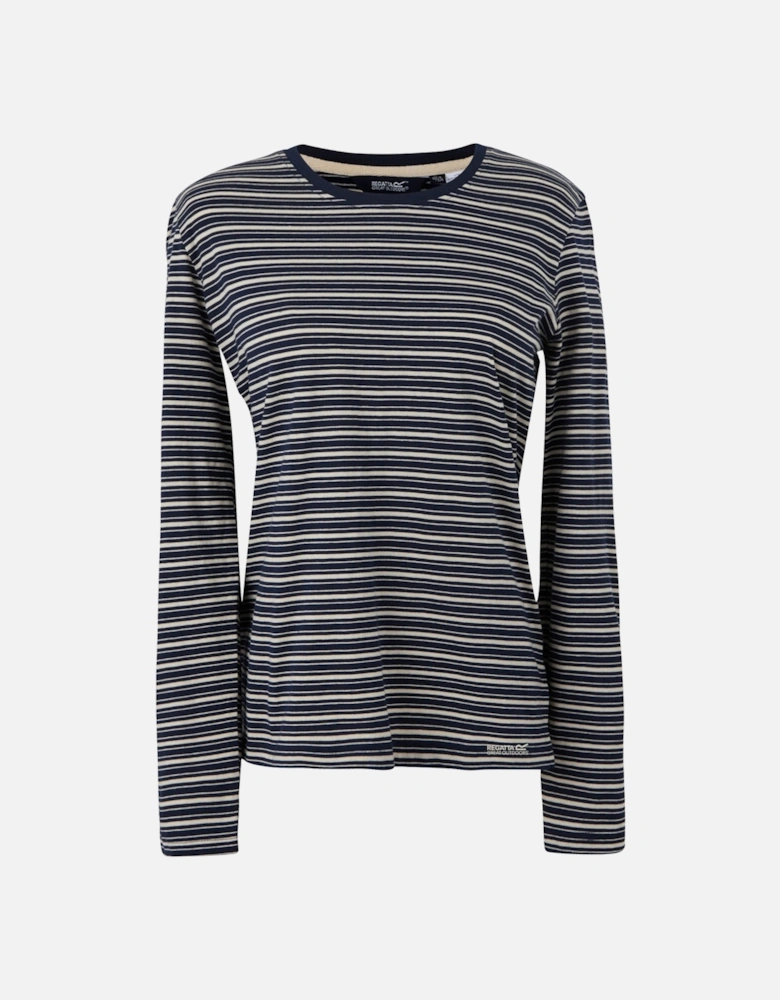 Womens/Ladies Federica Stripe Long-Sleeved T-Shirt