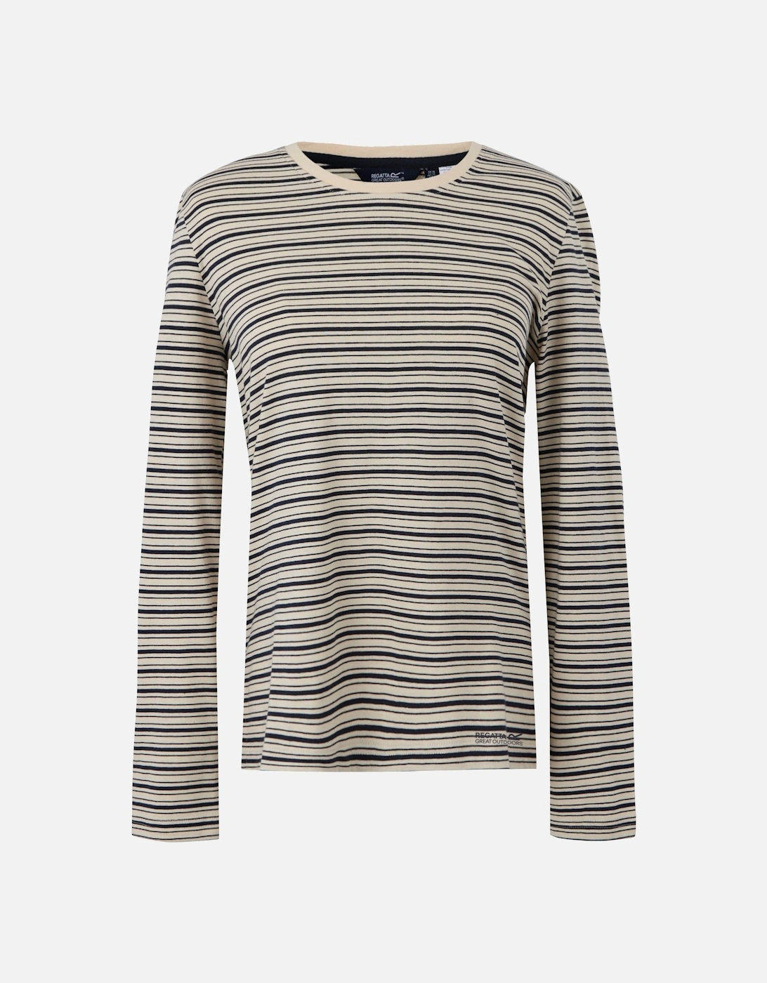 Women's Regatta Womens/Ladies Federica Stripe Long-Sleeved T-Shirt - White - Size: 16