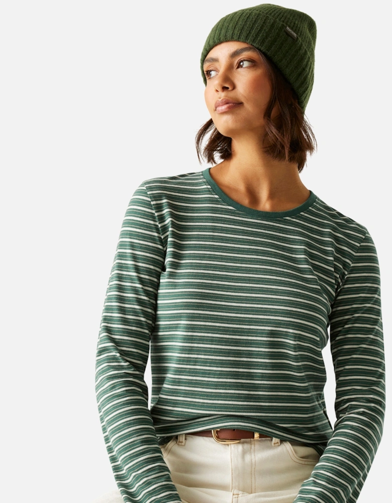 Womens/Ladies Federica Stripe Long-Sleeved T-Shirt
