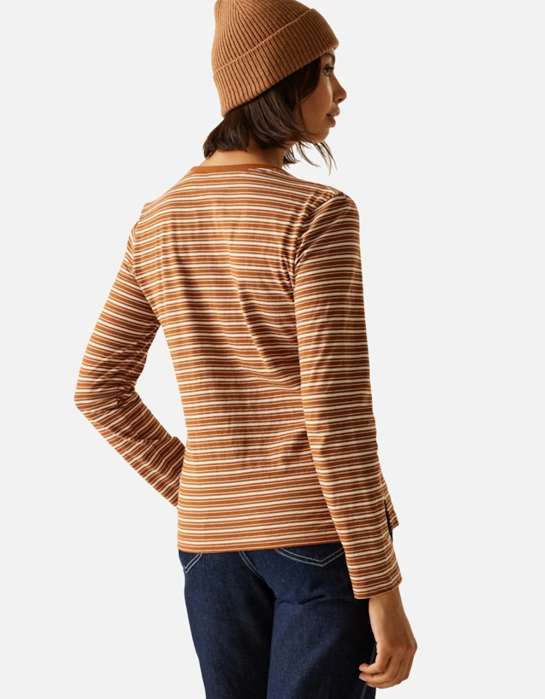 Womens/Ladies Federica Stripe Long-Sleeved T-Shirt