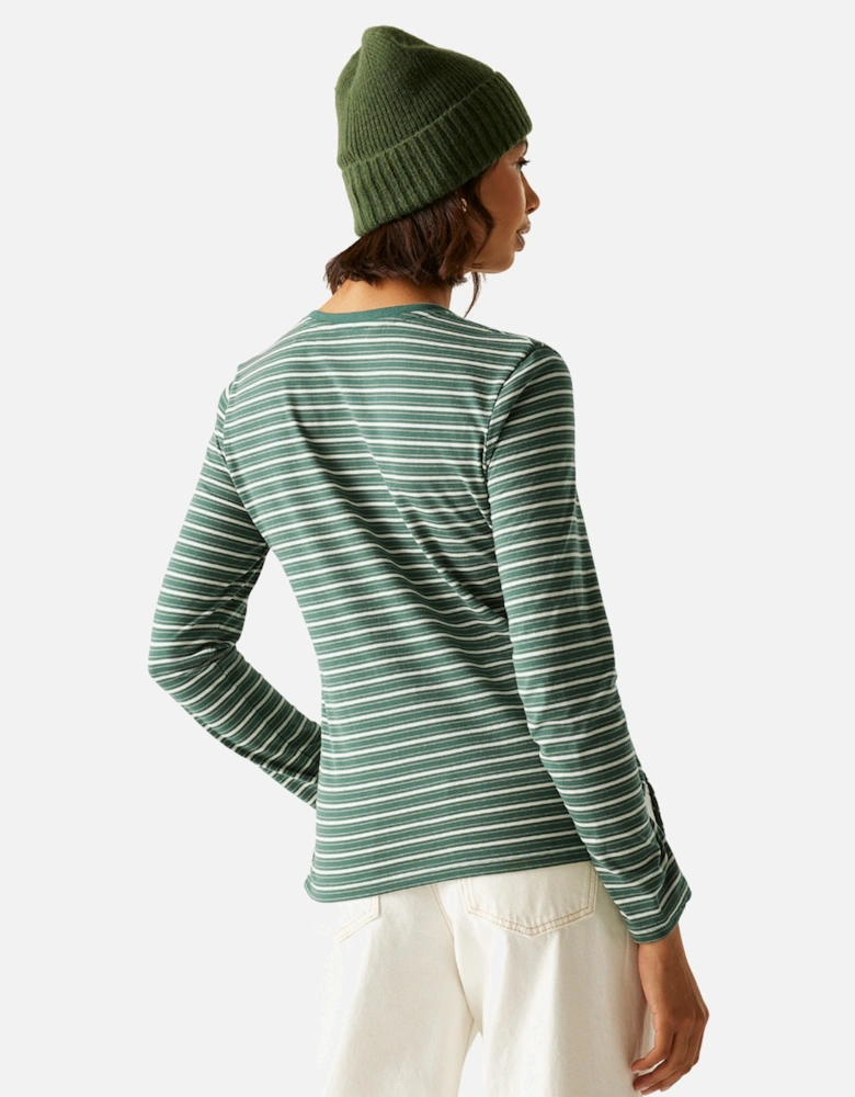 Womens/Ladies Federica Stripe Long-Sleeved T-Shirt