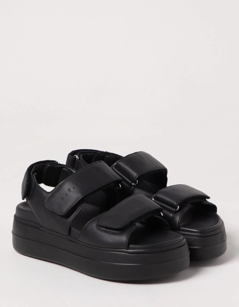 Platform Sandals with Adjustable Hook-and-Loop Straps for Secure Fit