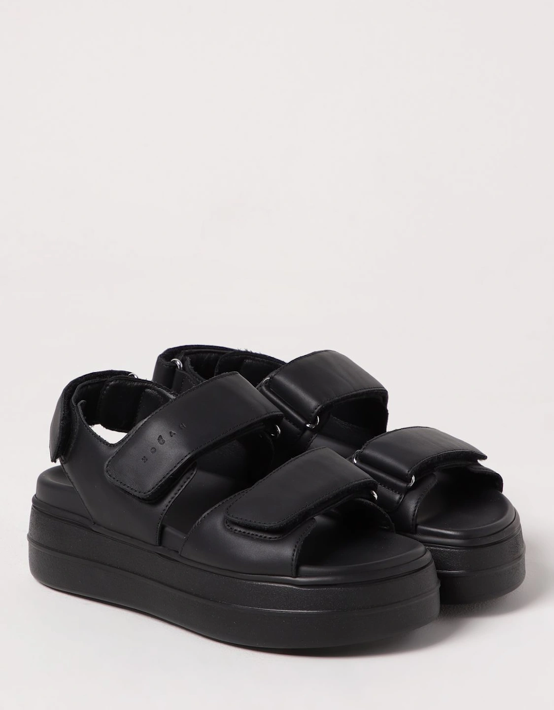 Platform Sandals with Adjustable Hook-and-Loop Straps for Secure Fit
