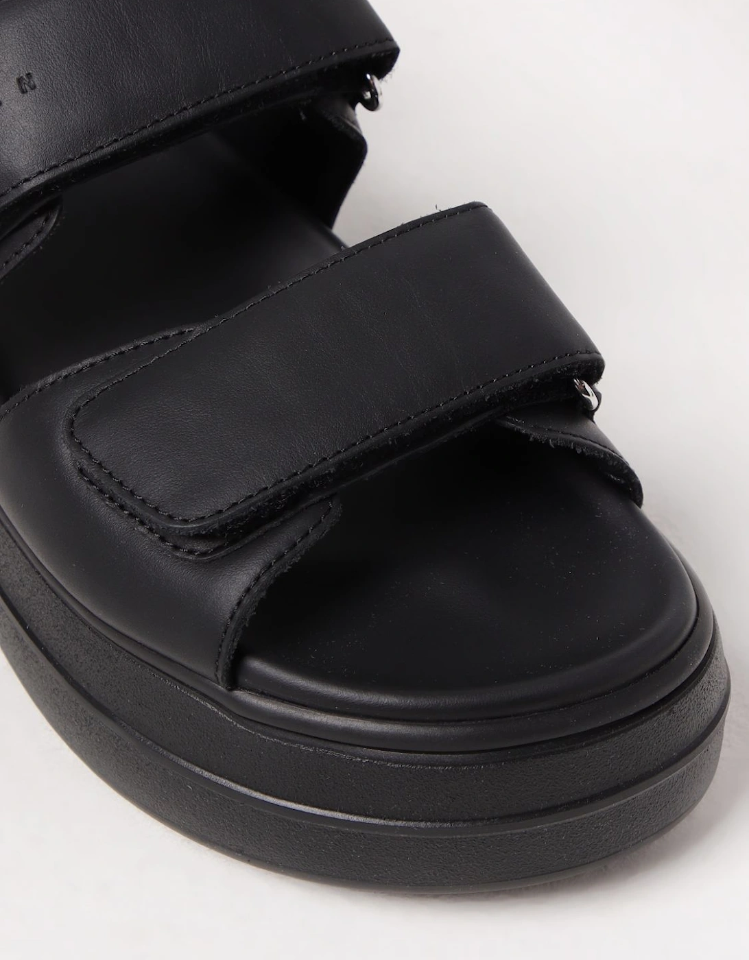 Platform Sandals with Adjustable Hook-and-Loop Straps for Secure Fit
