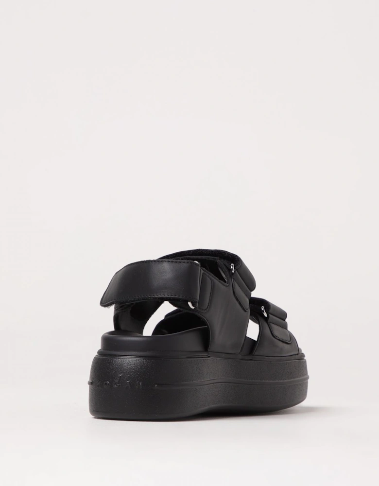 Platform Sandals with Adjustable Hook-and-Loop Straps for Secure Fit