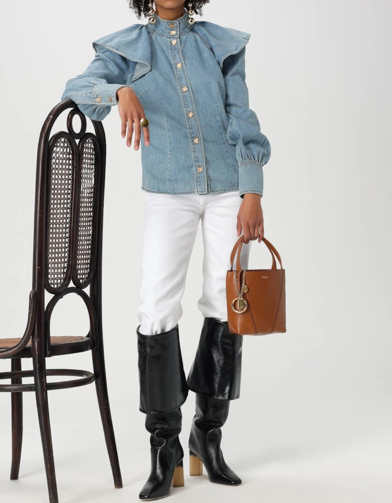 Woody Small Leather Shoulder Bag