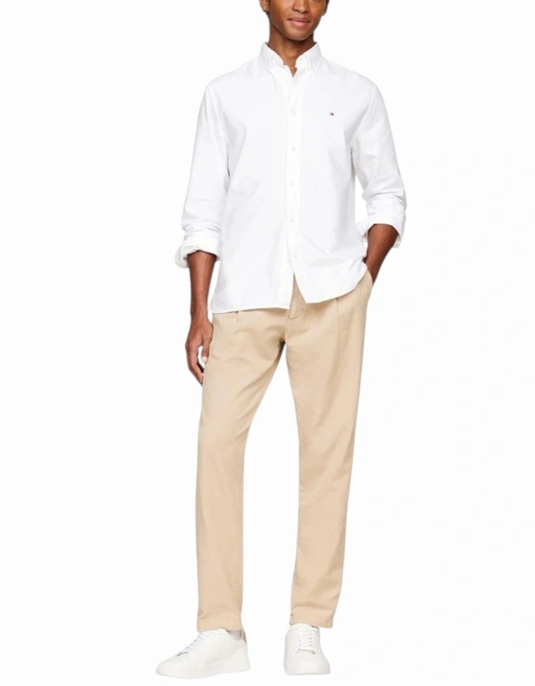 Mens Shirts Slim Fit Oxford Long Sleeve Casual Top