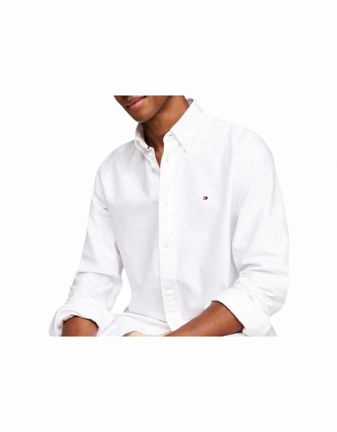 Mens Shirts Slim Fit Oxford Long Sleeve Casual Top