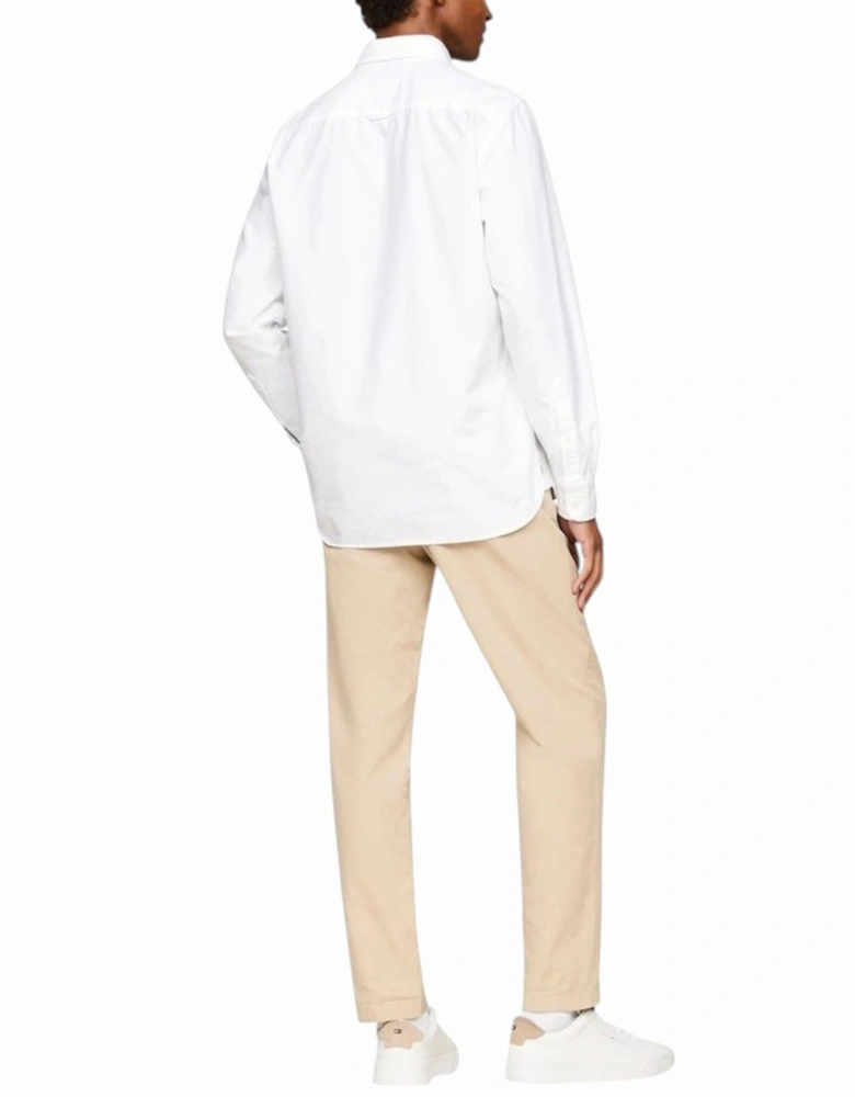 Mens Shirts Slim Fit Oxford Long Sleeve Casual Top