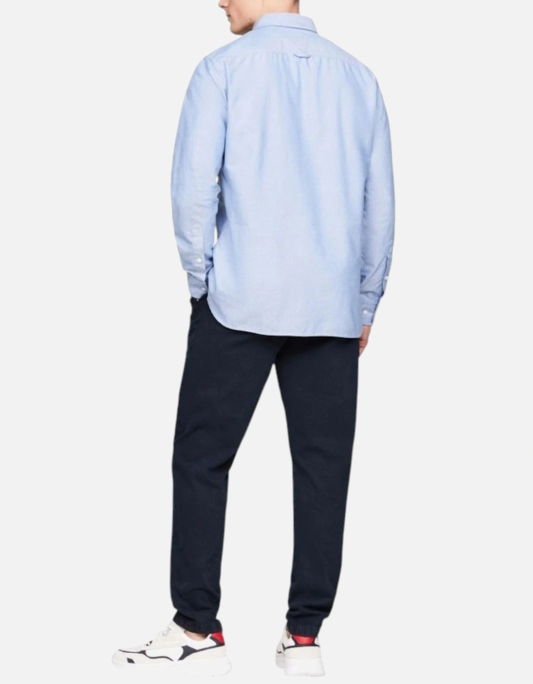 Mens Shirts Slim Fit Oxford Long Sleeve Casual Top