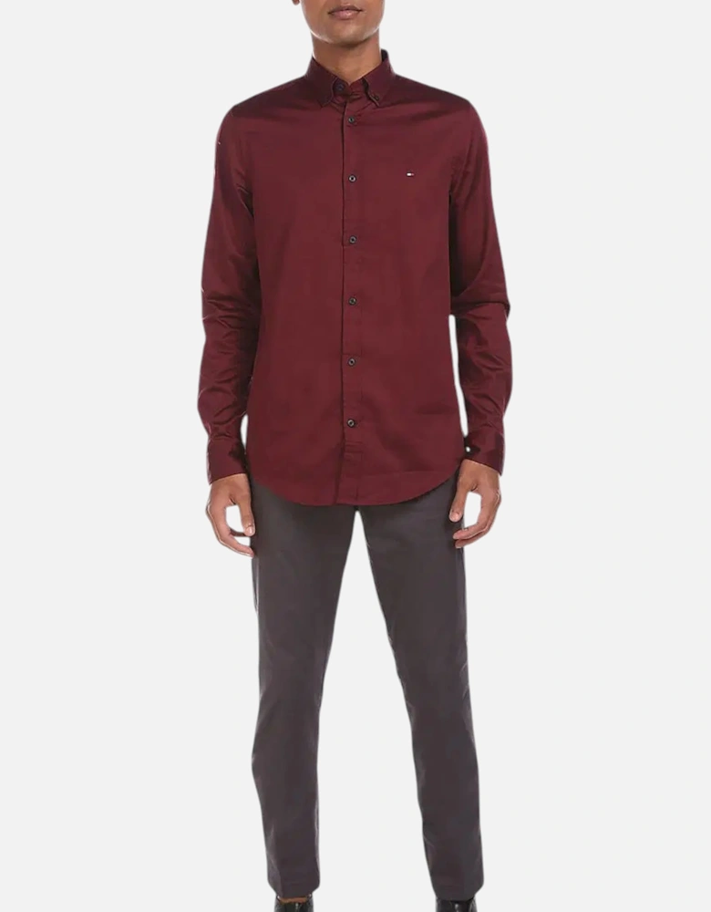 Mens Shirts Slim Fit Oxford Long Sleeve Casual Top