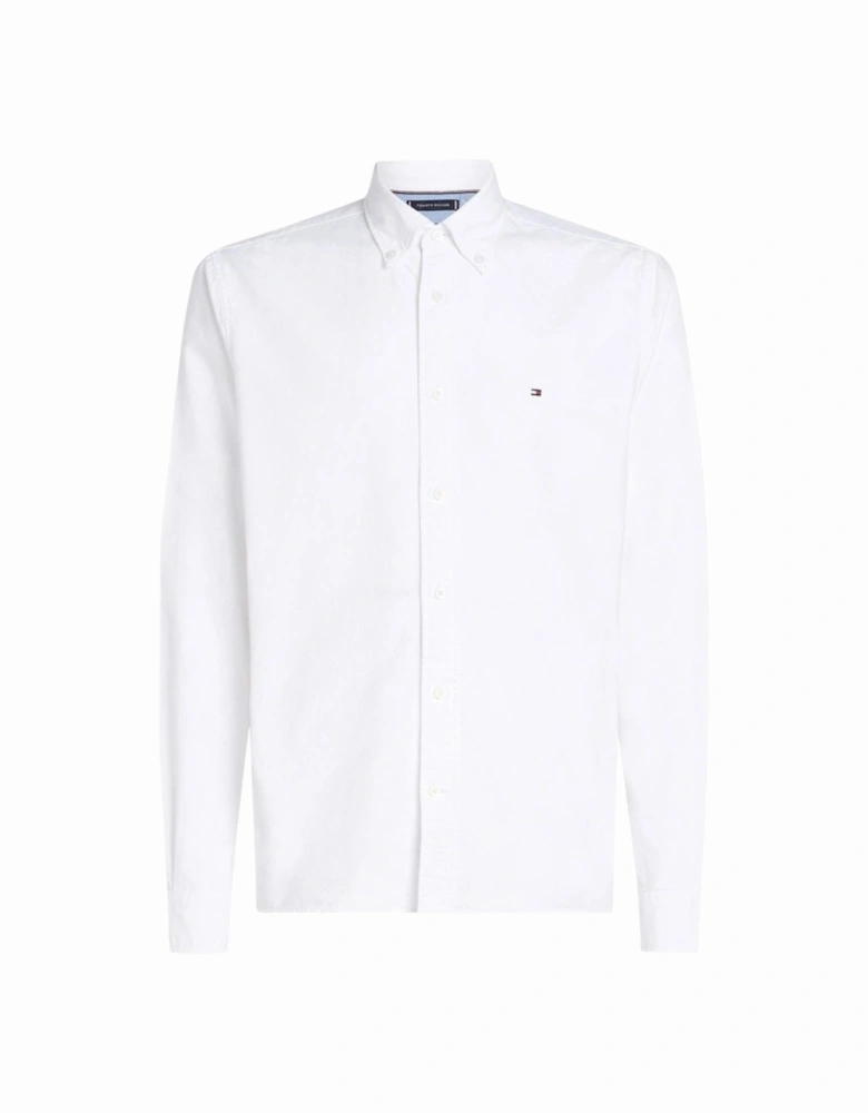 Mens Shirts Slim Fit Oxford Long Sleeve Casual Top