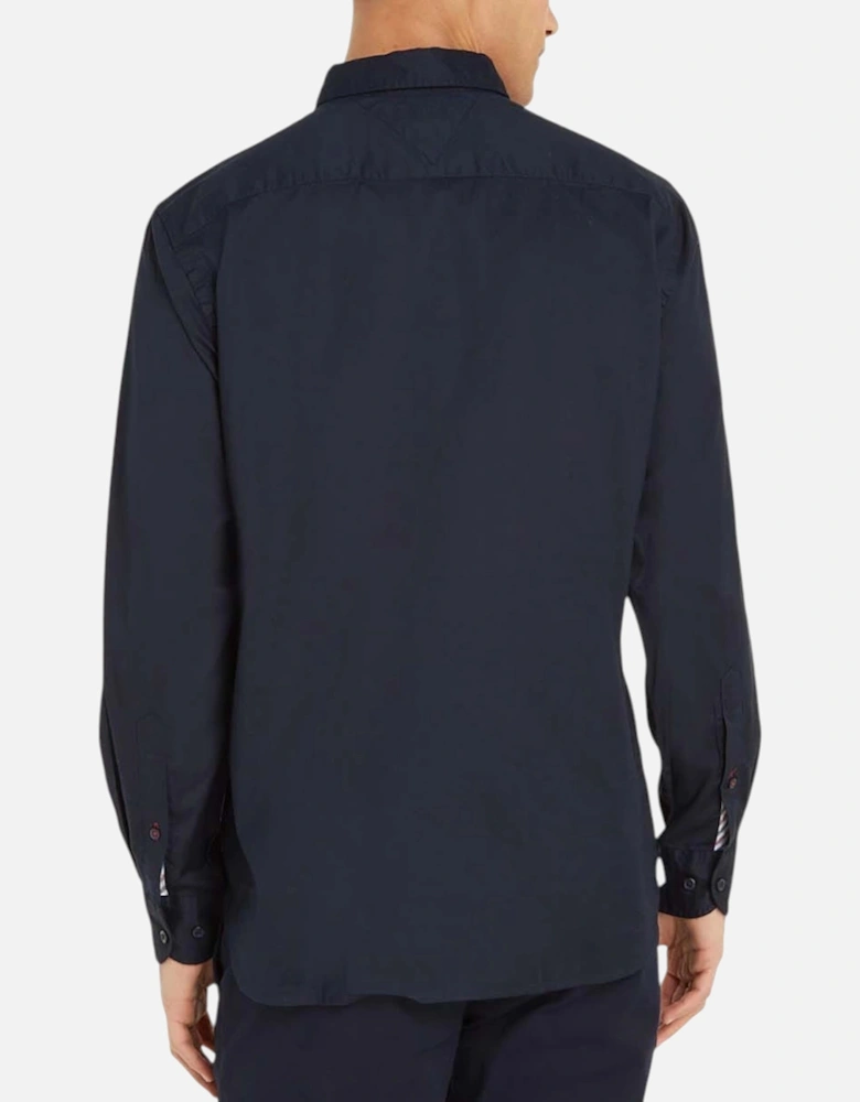 Mens Shirts Slim Fit Oxford Long Sleeve Casual Top