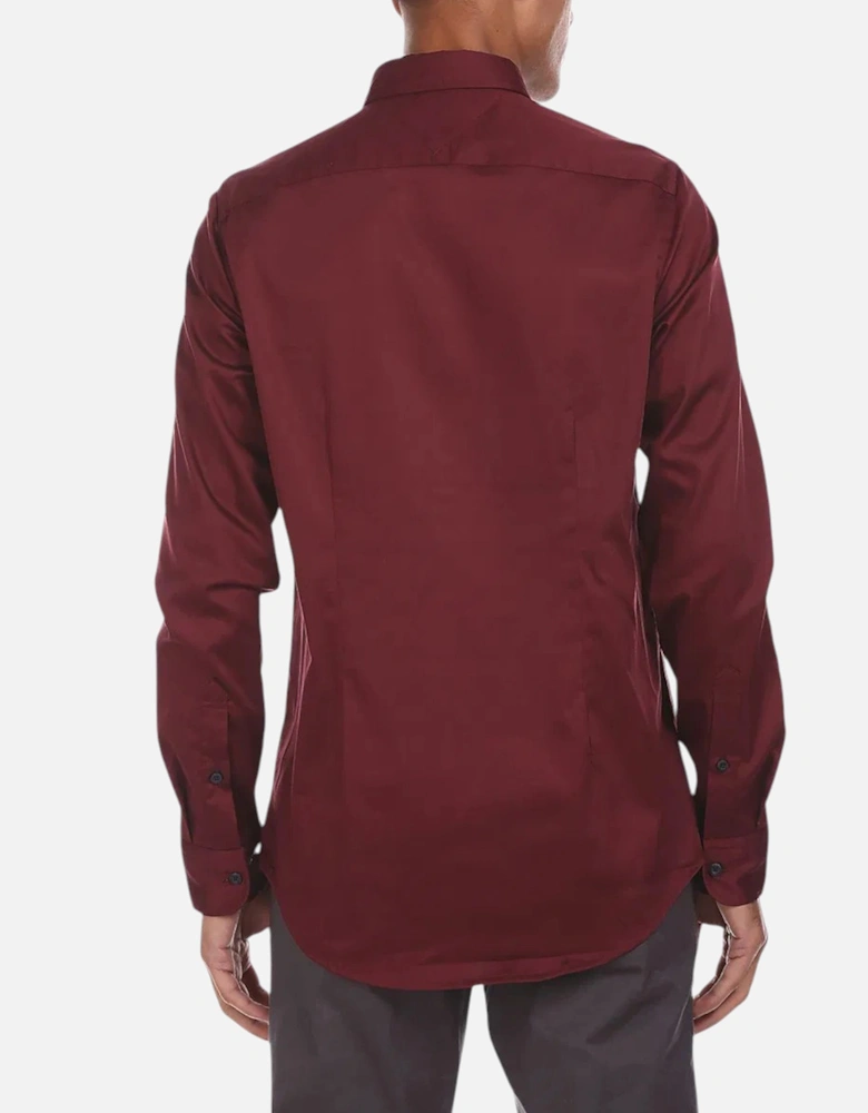 Mens Shirts Slim Fit Oxford Long Sleeve Casual Top