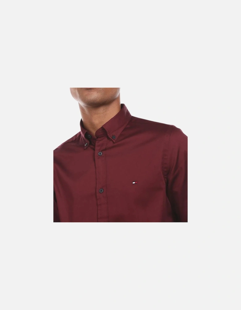 Mens Shirts Slim Fit Oxford Long Sleeve Casual Top