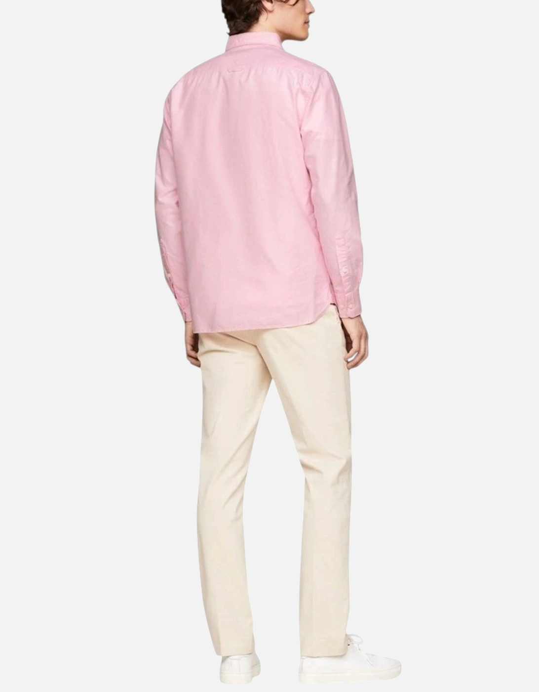 Mens Shirts Slim Fit Oxford Long Sleeve Casual Top