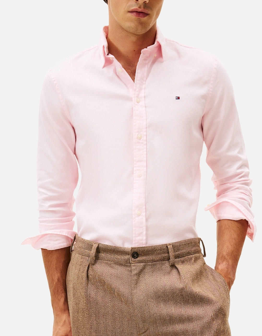 Mens Shirts Slim Fit Oxford Long Sleeve Casual Top, 6 of 5
