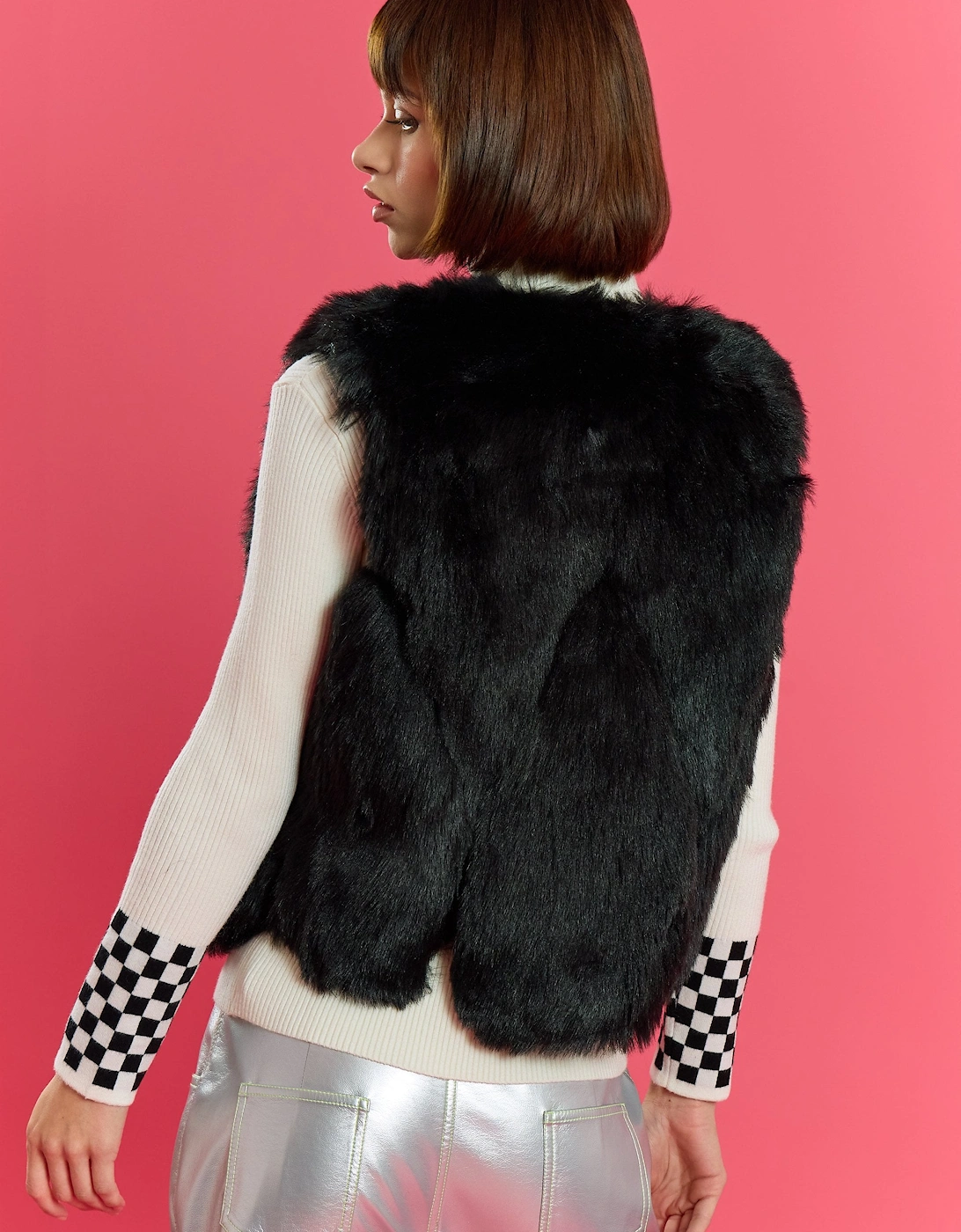 Faux Fur Short Gilet