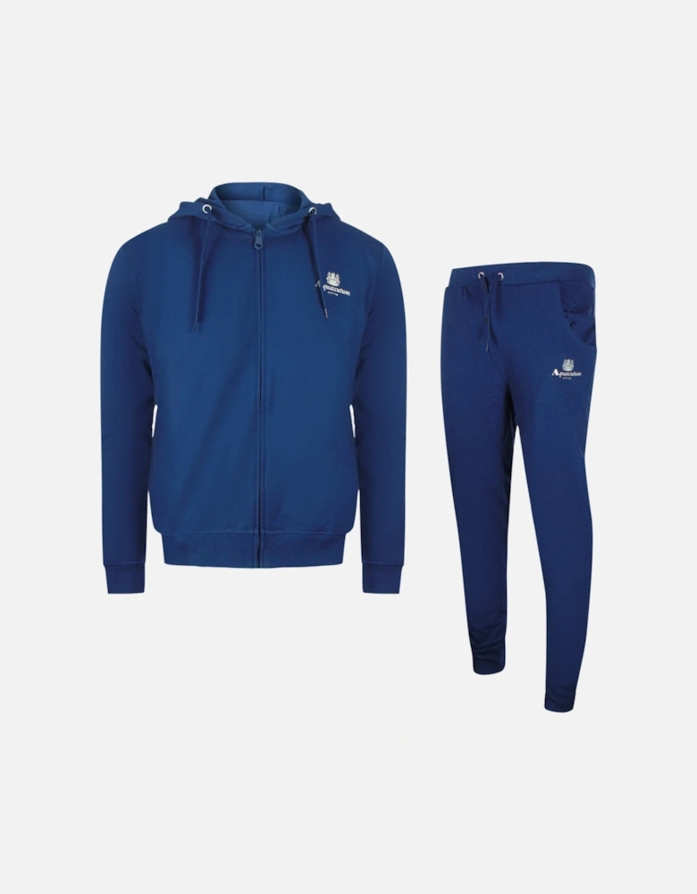Navy Blue Zip-Up Hoodie And Track Pants Set