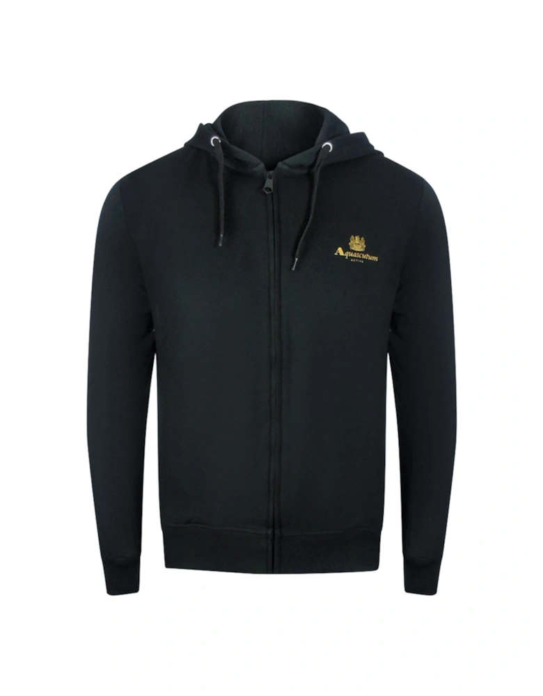 Black Zip-Up Hoodie And Tracksuit Set