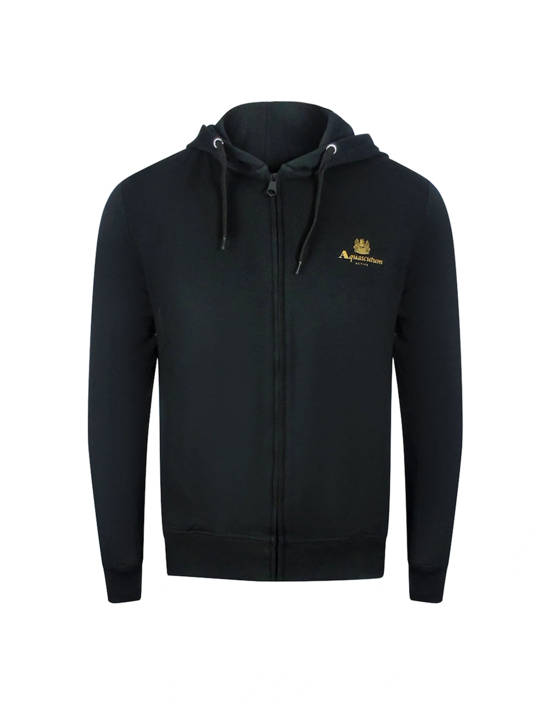 Black Zip-Up Hoodie And Tracksuit Set