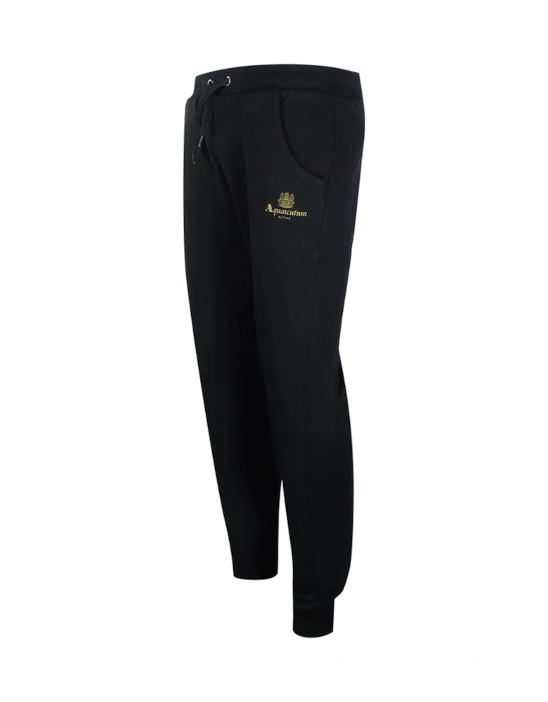 Black Zip-Up Hoodie And Tracksuit Set