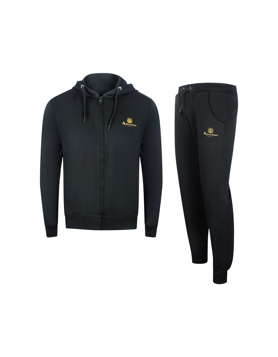Black Zip-Up Hoodie And Tracksuit Set, 7 of 6