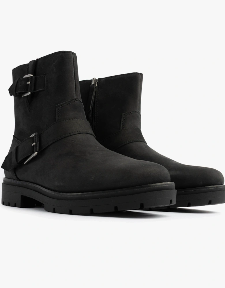 IONIE MOTO Womens Ankle Boots Black