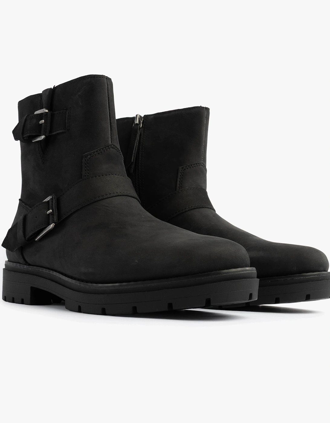 IONIE MOTO Womens Ankle Boots Black