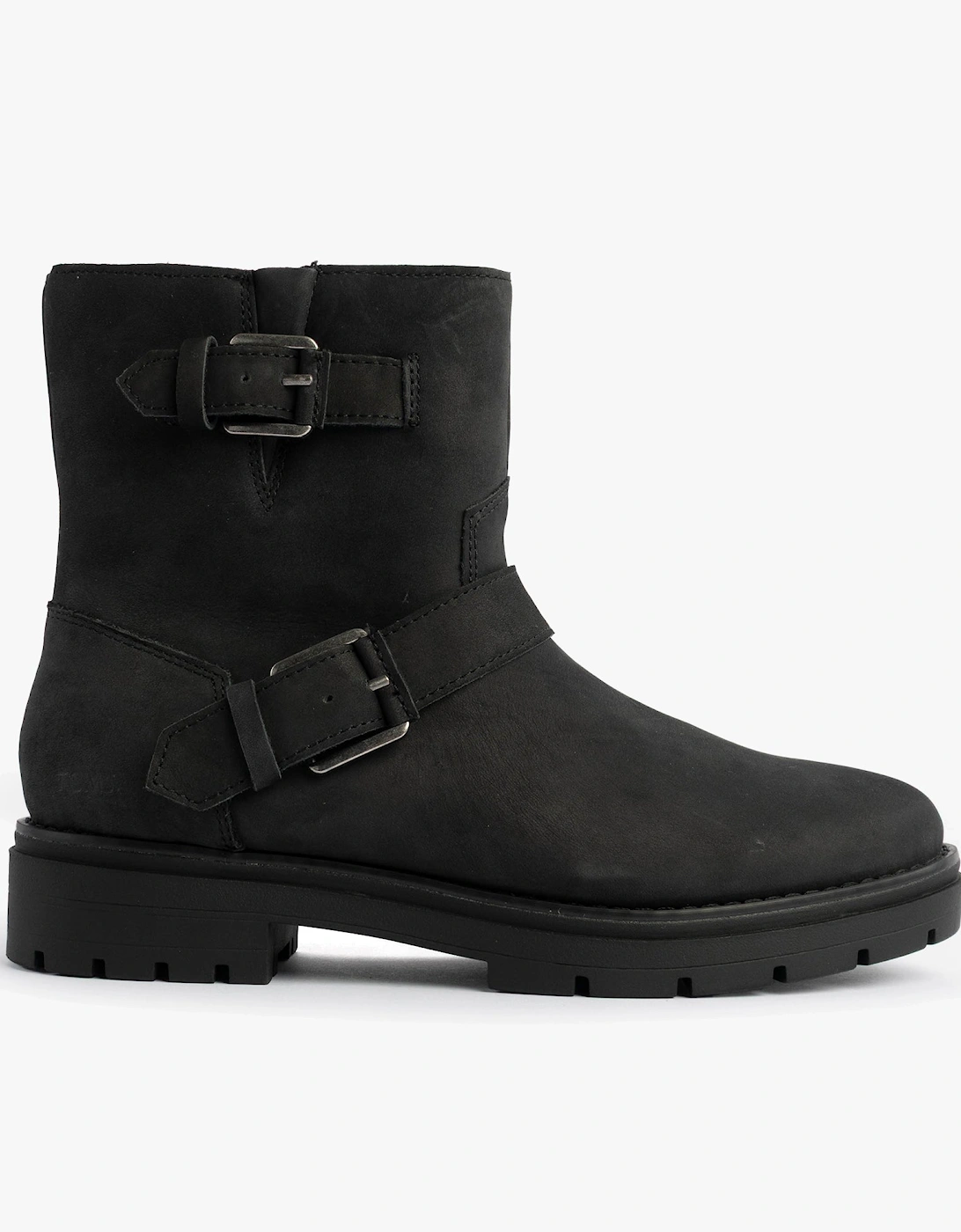 IONIE MOTO Womens Ankle Boots Black, 7 of 6