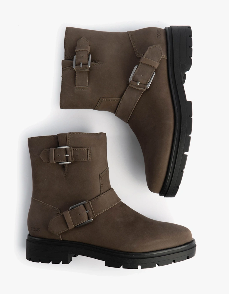 IONIE MOTO Womens Ankle Boots Green