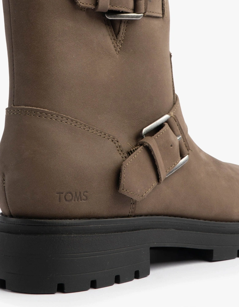 IONIE MOTO Womens Ankle Boots Green