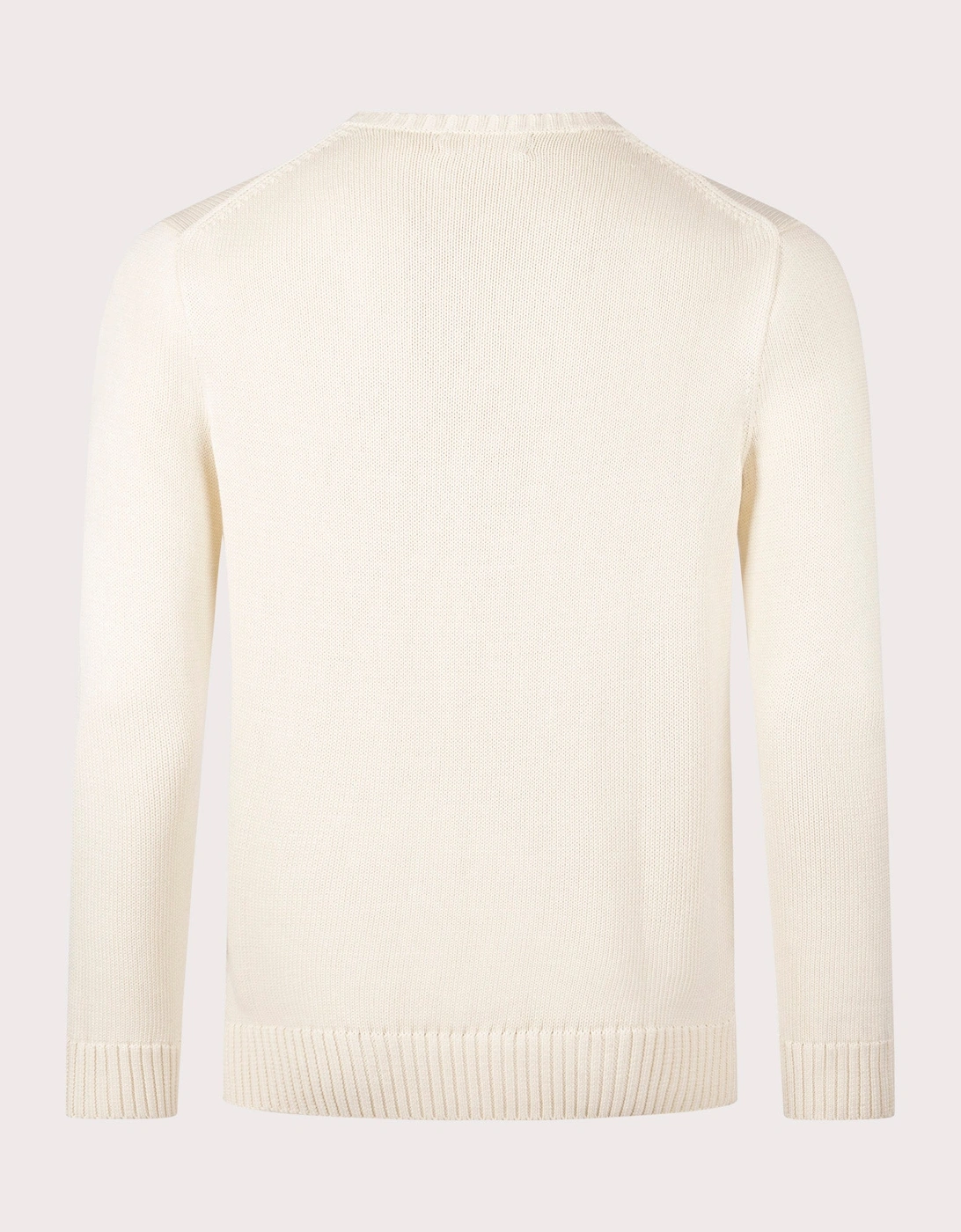 Cotton Ribbed Crew Neck Jumper