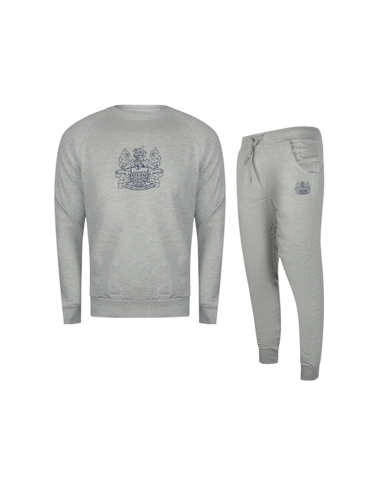 Iconic Crest  Crew Neck Grey Track Set